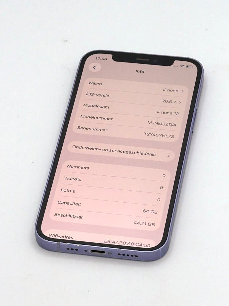 Zeer Nette iPhone 12 Purple 64GB, met 100% batterijconditie, foto 2